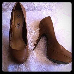 Brown heels.